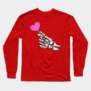 skeleton valentine, hand Long Sleeve T-Shirt